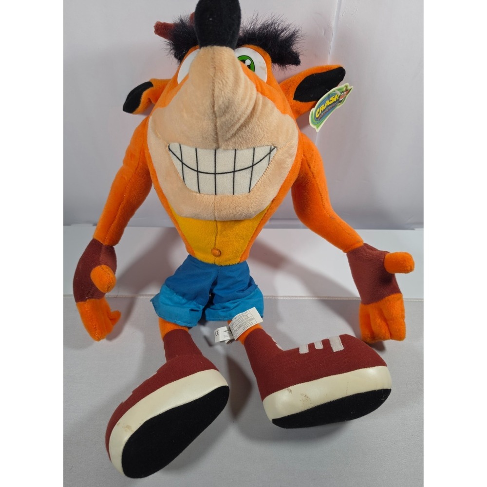 2001 Crash Bandicoot JUMBO 24" Toy Plush Universal Studios Play By Play NWT!!